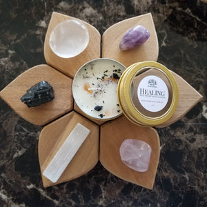 Meditation Candle and Mystery Crystals Kit